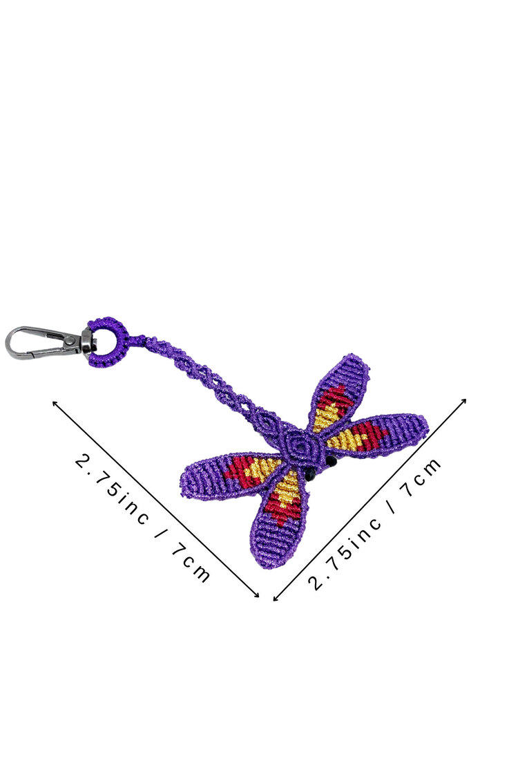 Handmade Macrame Dragonfly Charm