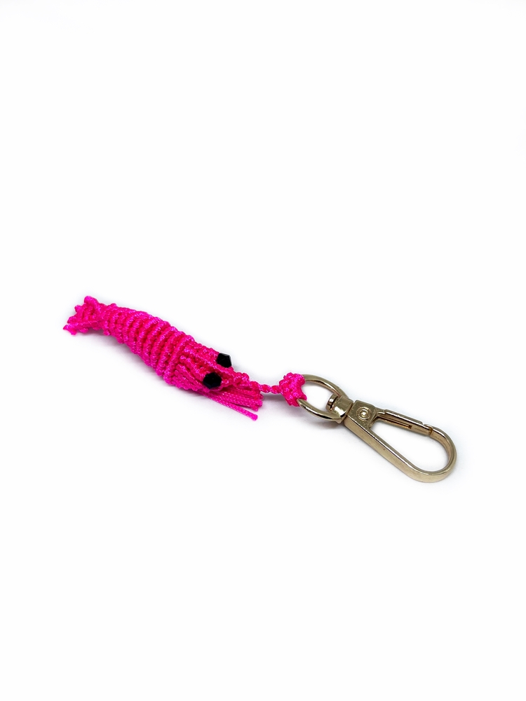 Handmade Macrame Shrimp Charm