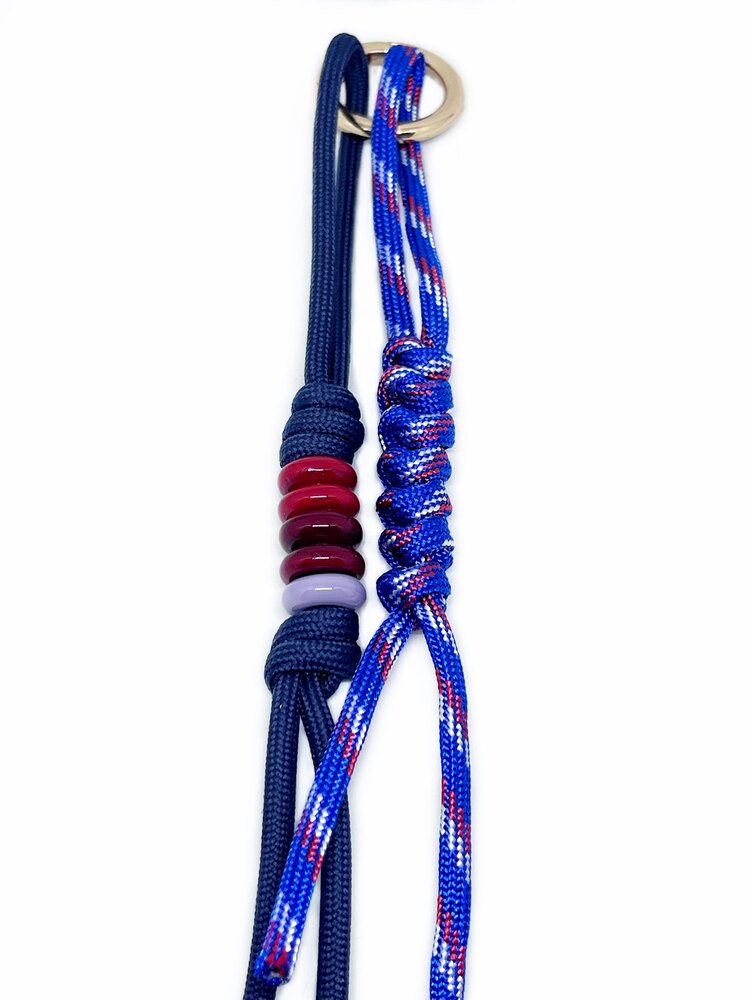 Handmade Paracord Glass Bead Charm