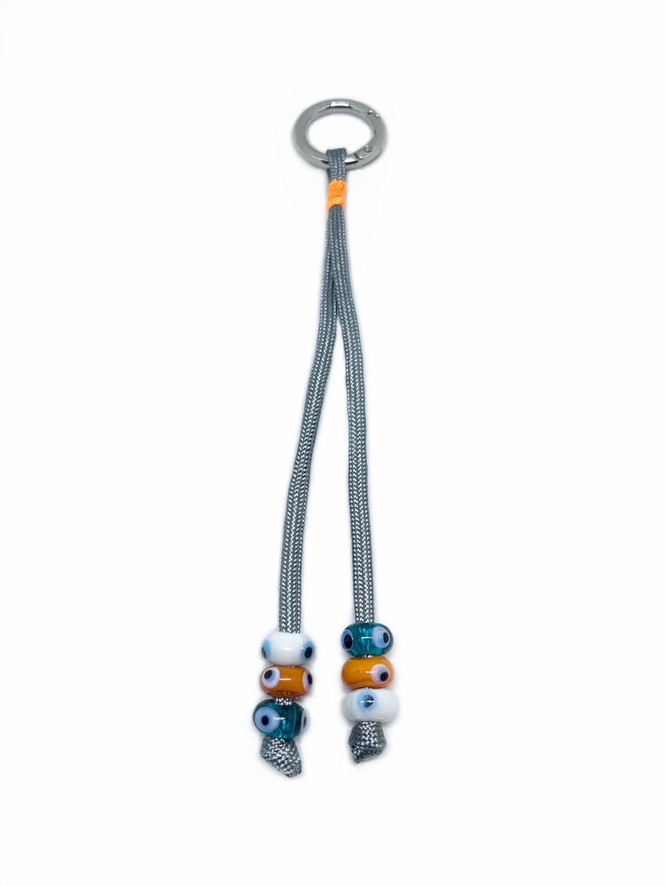 Handmade Paracord Glass Bead Charm
