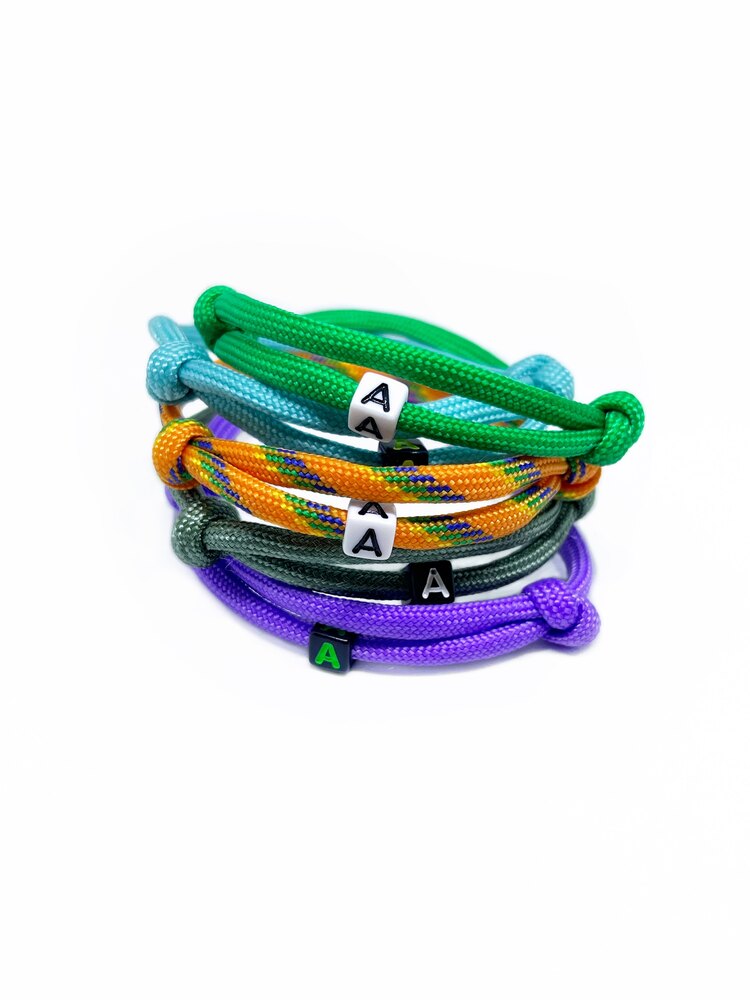 Personalized Paracord Letter Bracelet