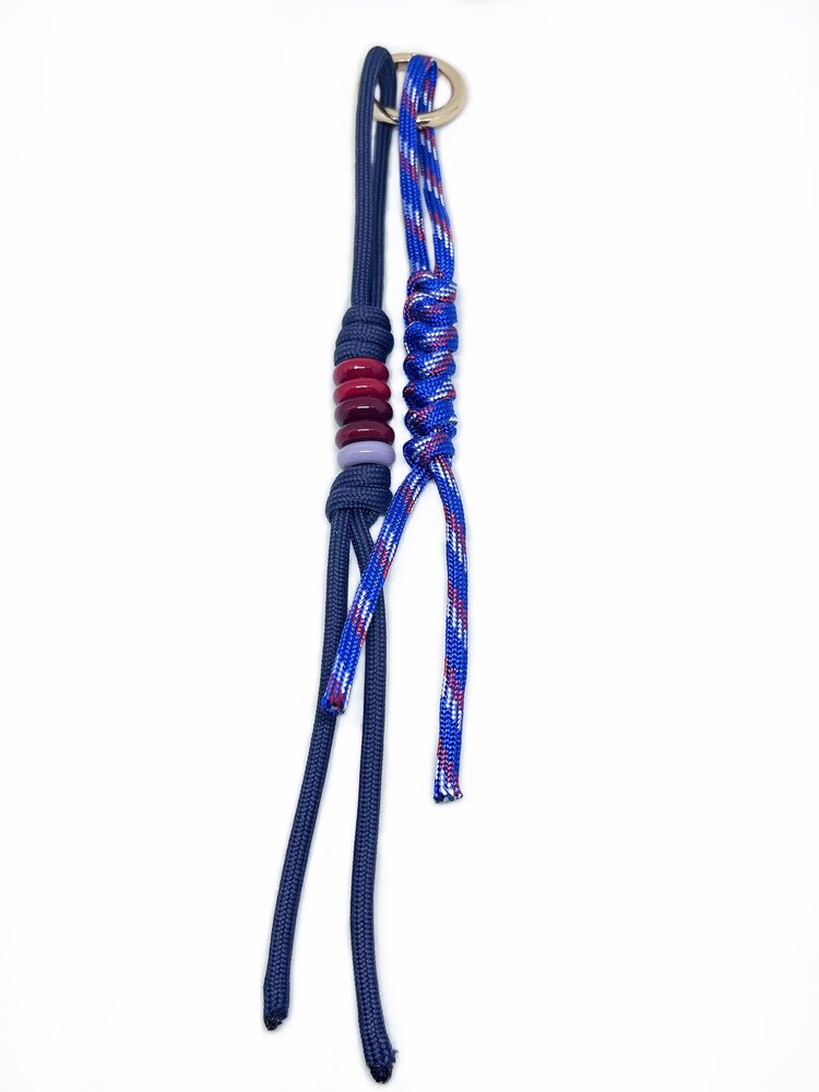 Handmade Paracord Glass Bead Charm