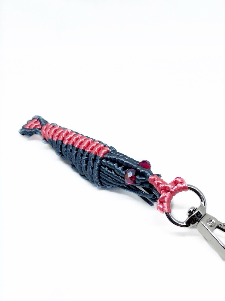 Handmade Macrame Shrimp Charm