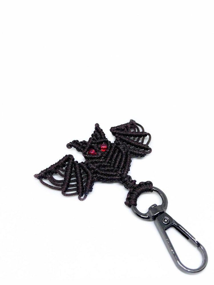 Handmade Macrame Bat Charm