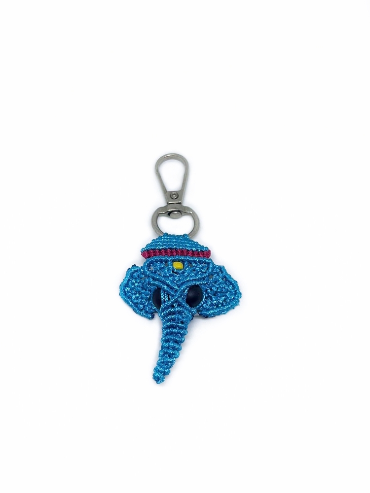 Handmade Macrame Elephant Charm
