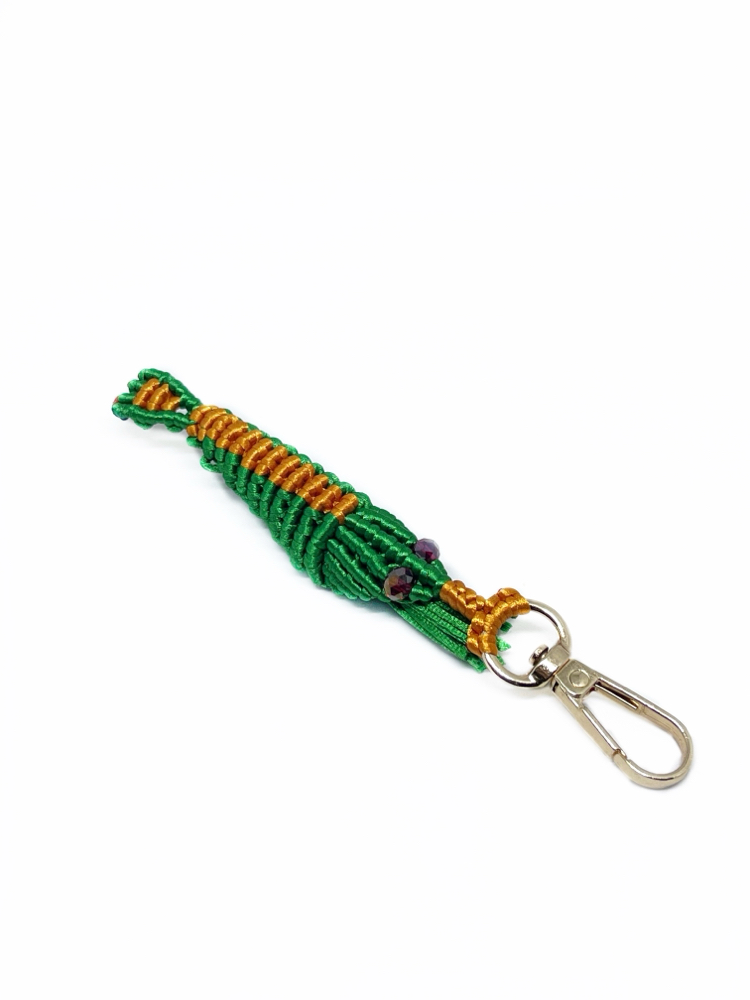 Handmade Macrame Shrimp Charm