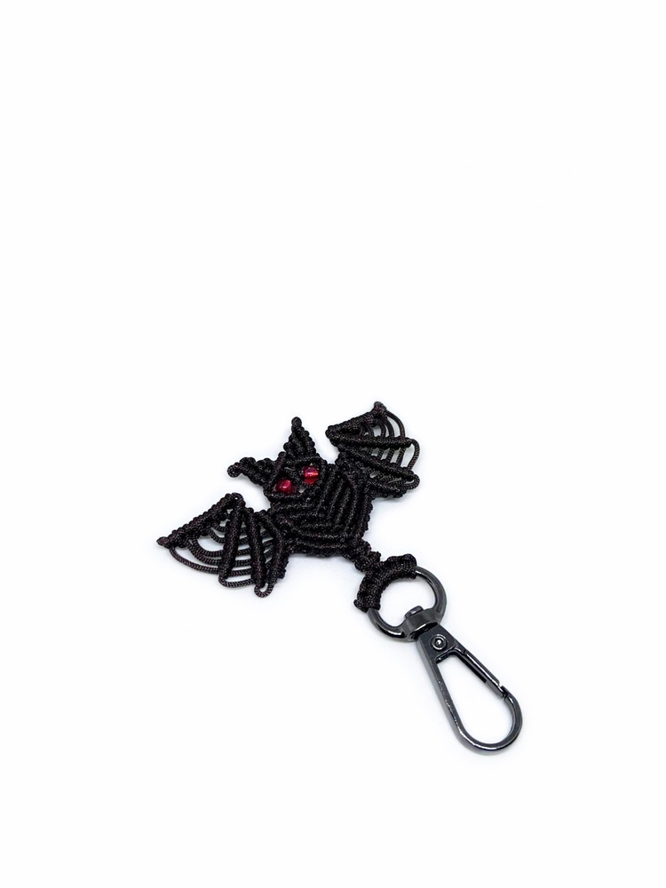 Handmade Macrame Bat Charm
