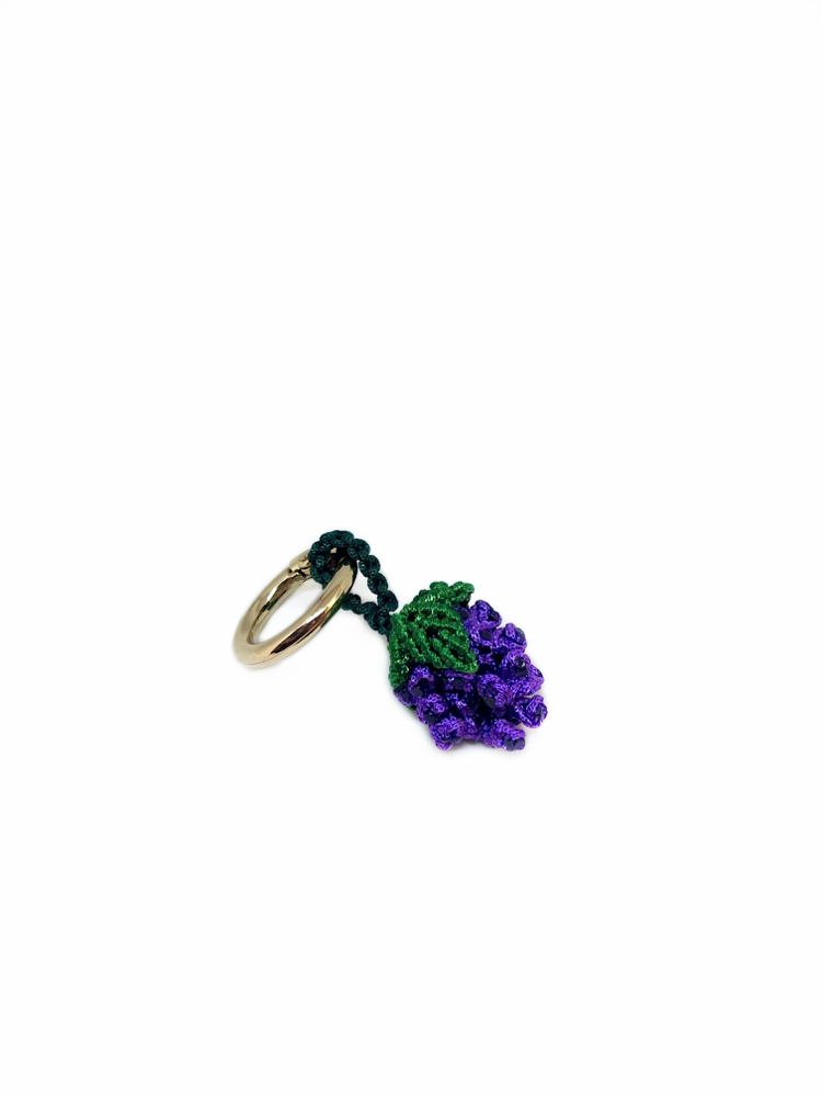 Handmade Macrame Grape Charm