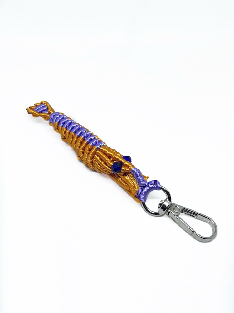Handmade Macrame Shrimp Charm