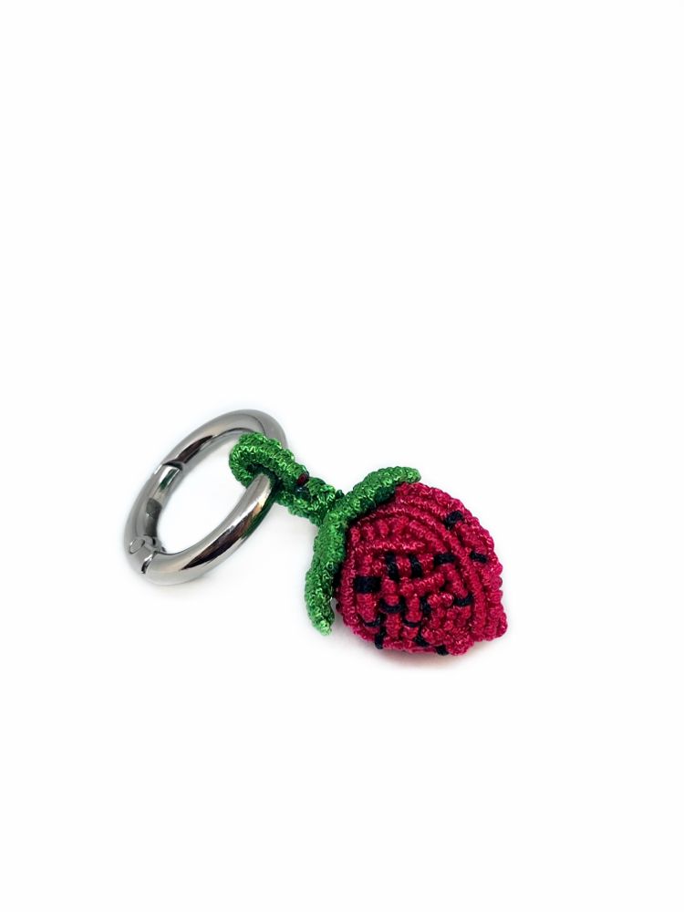 Handmade Macrame Strawberry Charm