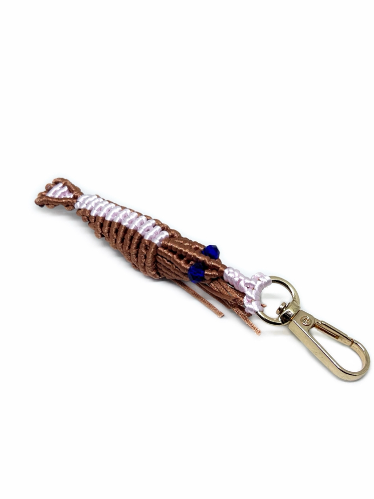 Handmade Macrame Shrimp Charm