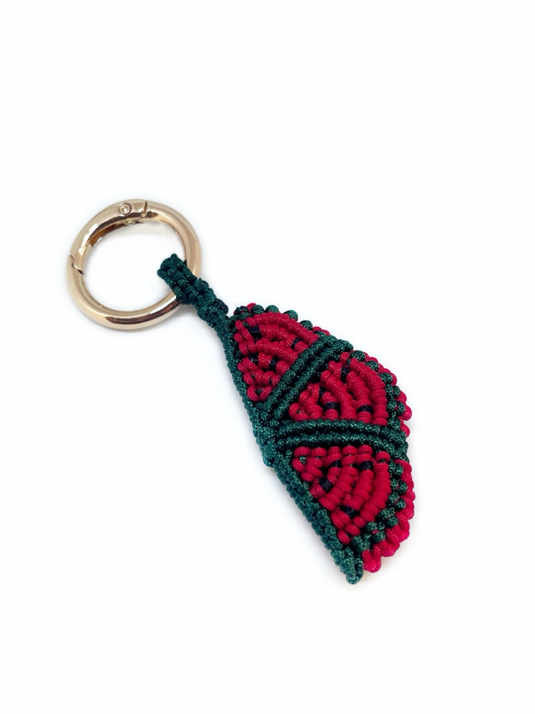 Handmade Macrame Watermelon Charm