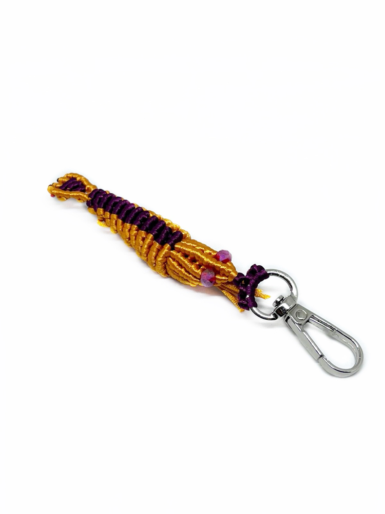 Handmade Macrame Shrimp Charm