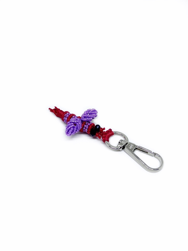 Handmade Macrame Bee Charm