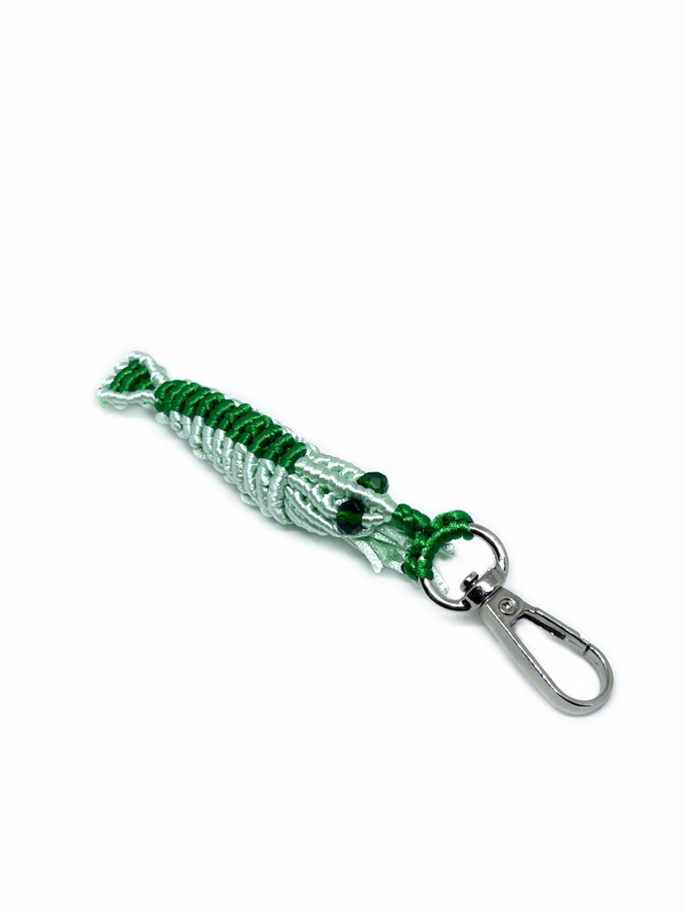 Handmade Macrame Shrimp Charm