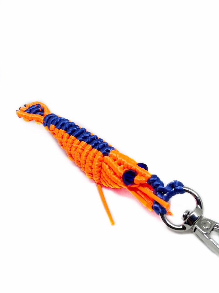 Handmade Macrame Shrimp Charm