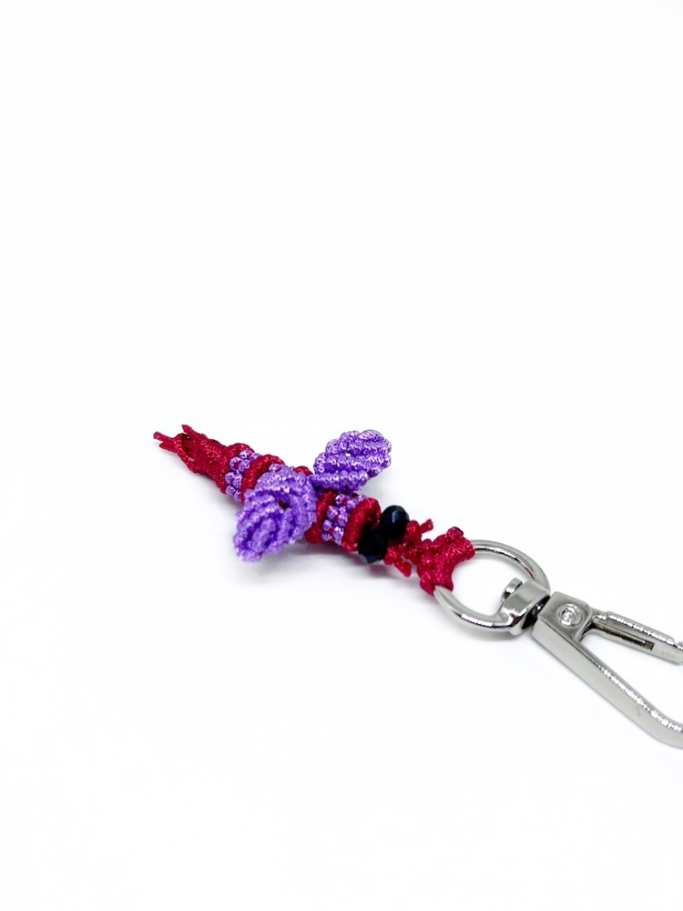 Handmade Macrame Bee Charm