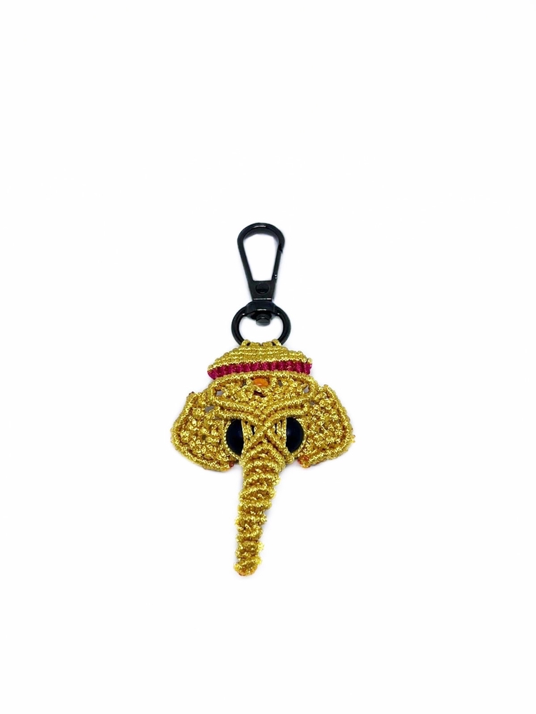 Handmade Macrame Elephant Charm