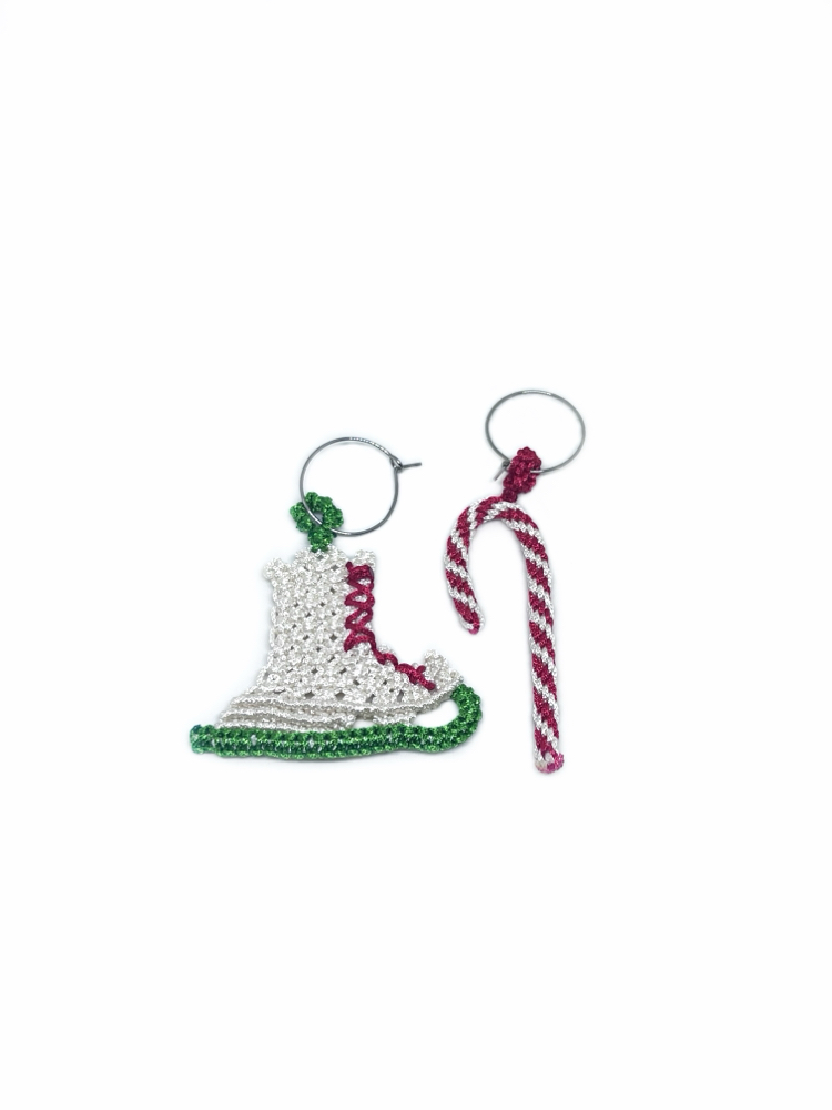 Handmade Christmas Wine Glass Charm Set