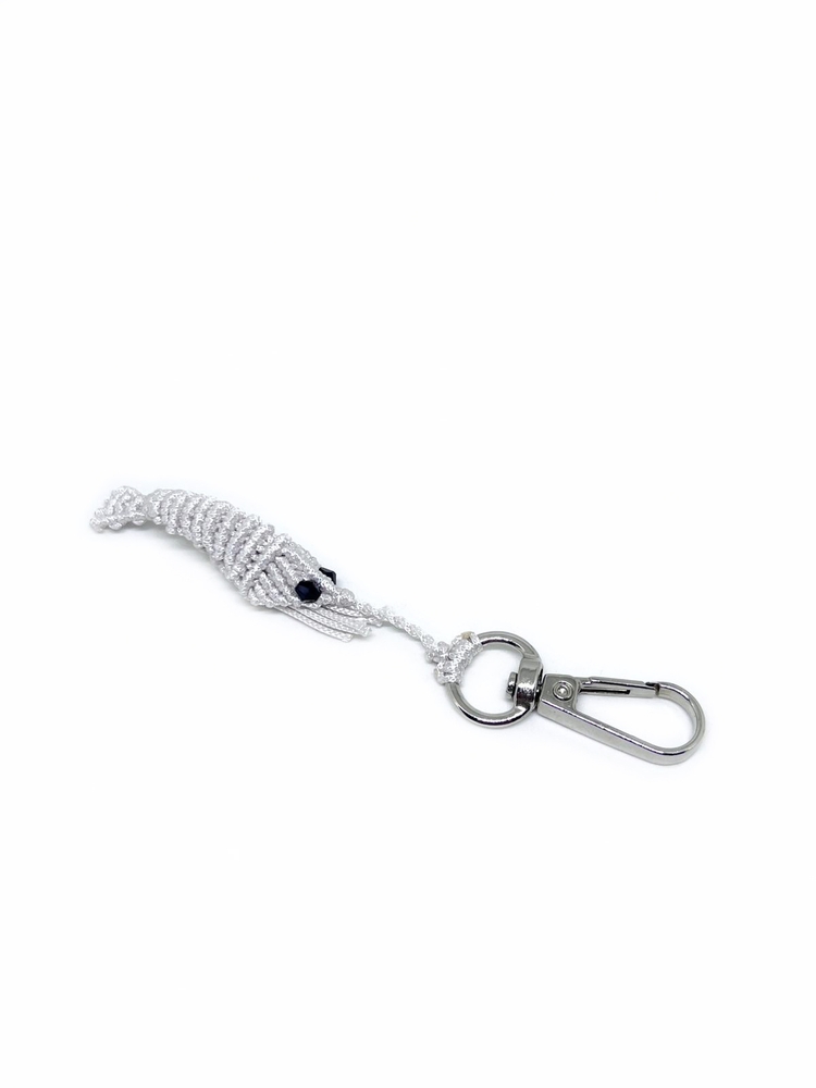 Handmade Macrame Shrimp Charm