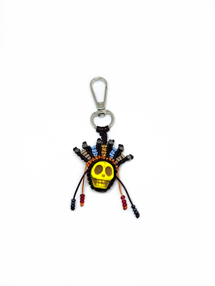 Handmade Macrame Skull Charm