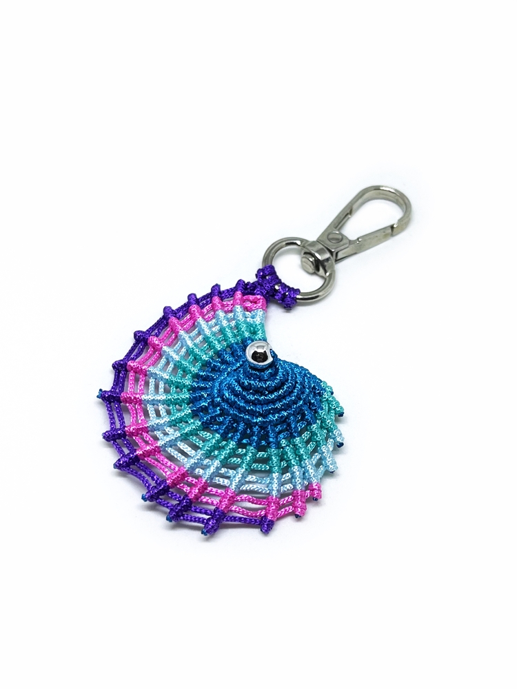 Handmade Macrame Oyster Charm
