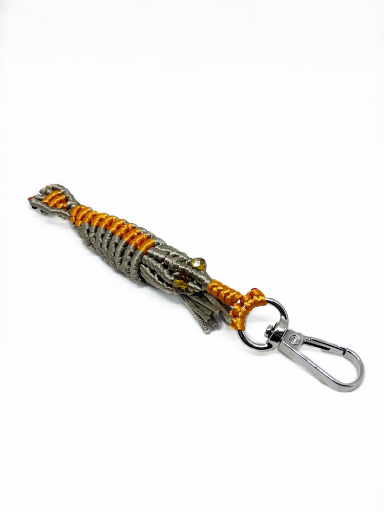 Handmade Macrame Shrimp Charm