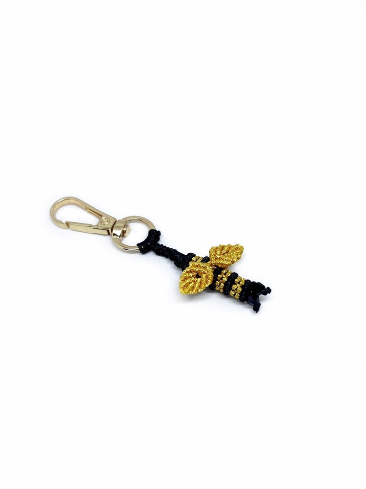 Handmade Macrame Bee Charm