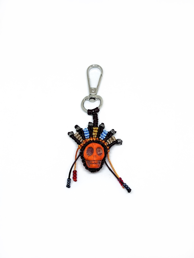 Handmade Macrame Skull Charm