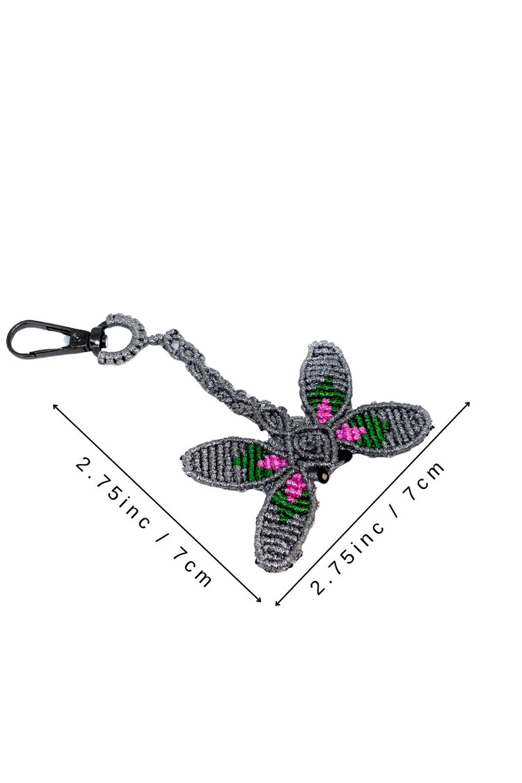 Handmade Macrame Dragonfly Charm