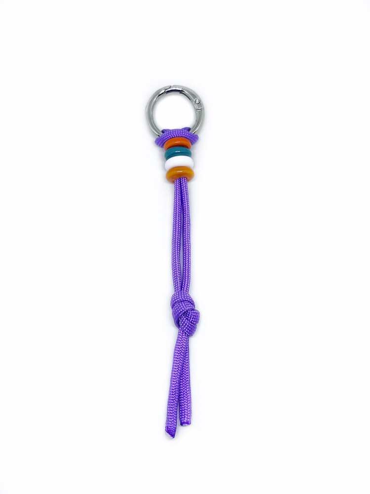 Handmade Paracord Glass Bead Charm