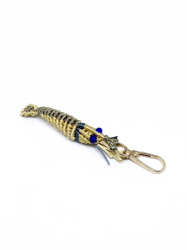 Handmade Macrame Shrimp Charm