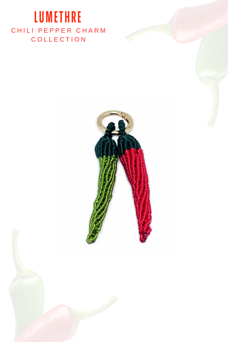 Handmade Chili Pepper Charm Keychain