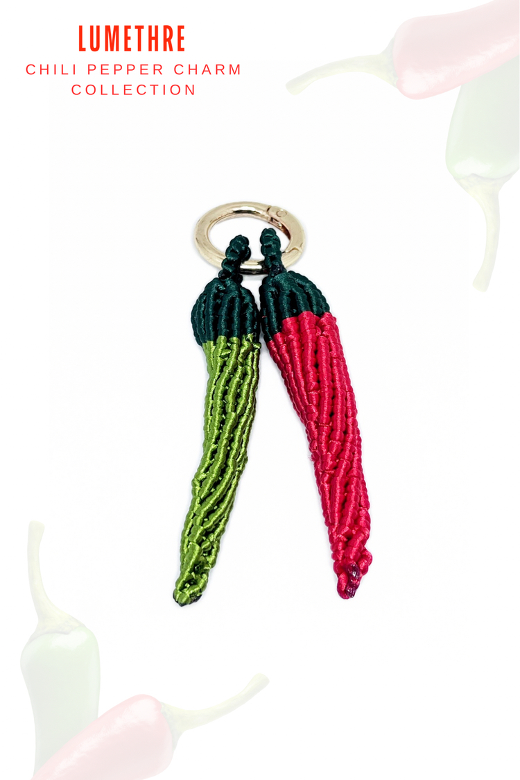 Handmade Chili Pepper Charm Keychain