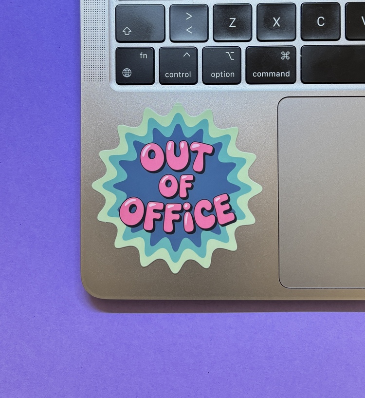 Out of Office Sticker Paketi (8’li) | Laptop • Defter • Günlük Kullanım