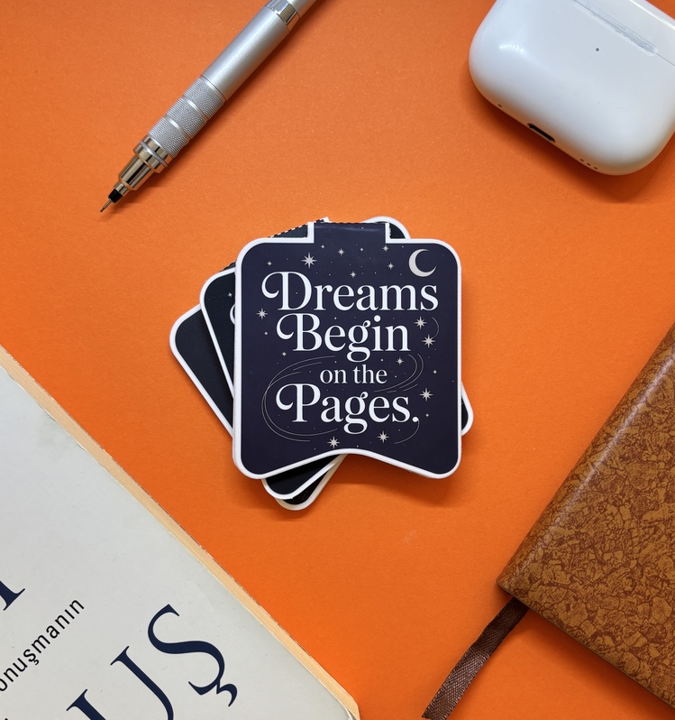 Kitap Ayracı (4 Adet) – “Dreams being on the pages” Mat Laminasyon, Dayanıklı Tasarım