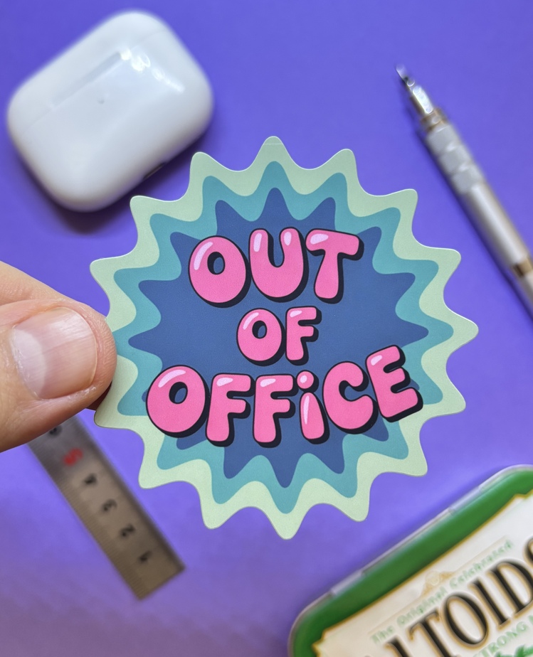 Out of Office Sticker Paketi (8’li) | Laptop • Defter • Günlük Kullanım