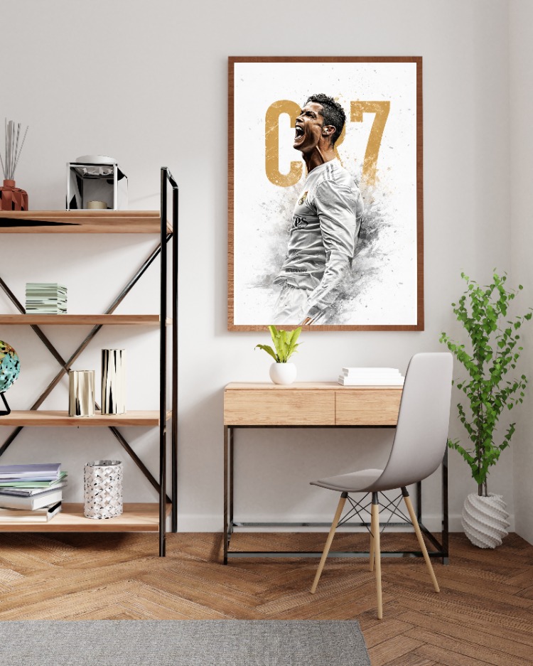 CR7 Ronaldo Duvar Tablosu – Modern Futbol & Motivasyon Dekoru