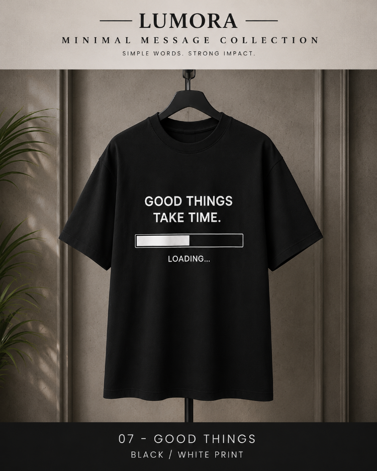 Lumora Oversize Unisex Baskılı Tişört %100 Pamuk Premium Streetwear – Good Things