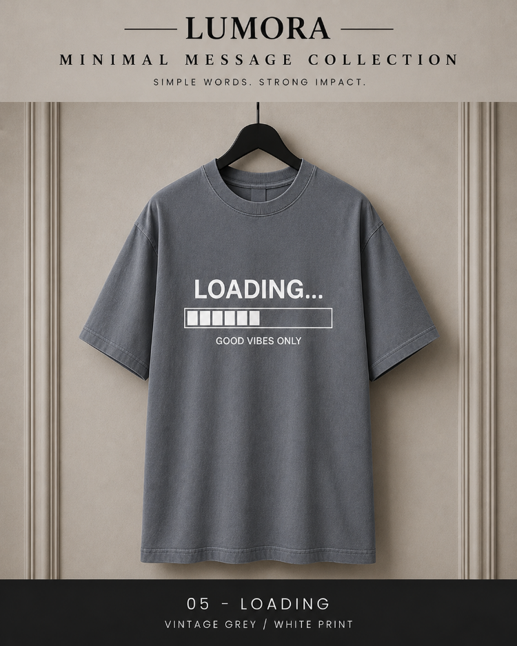 Lumora Oversize Unisex Baskılı Tişört %100 Pamuk Premium Streetwear – Loading