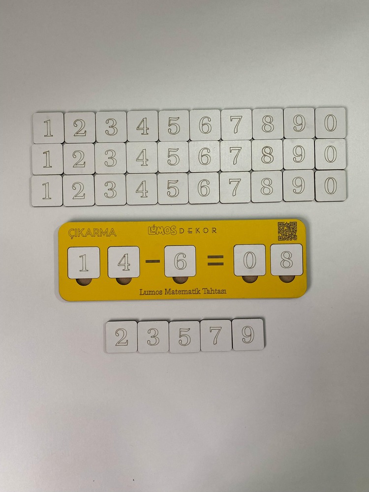 Ahşap Çıkarma İşlemi Çıkarmayı Öğreniyorum Puzzle Renk Sarı