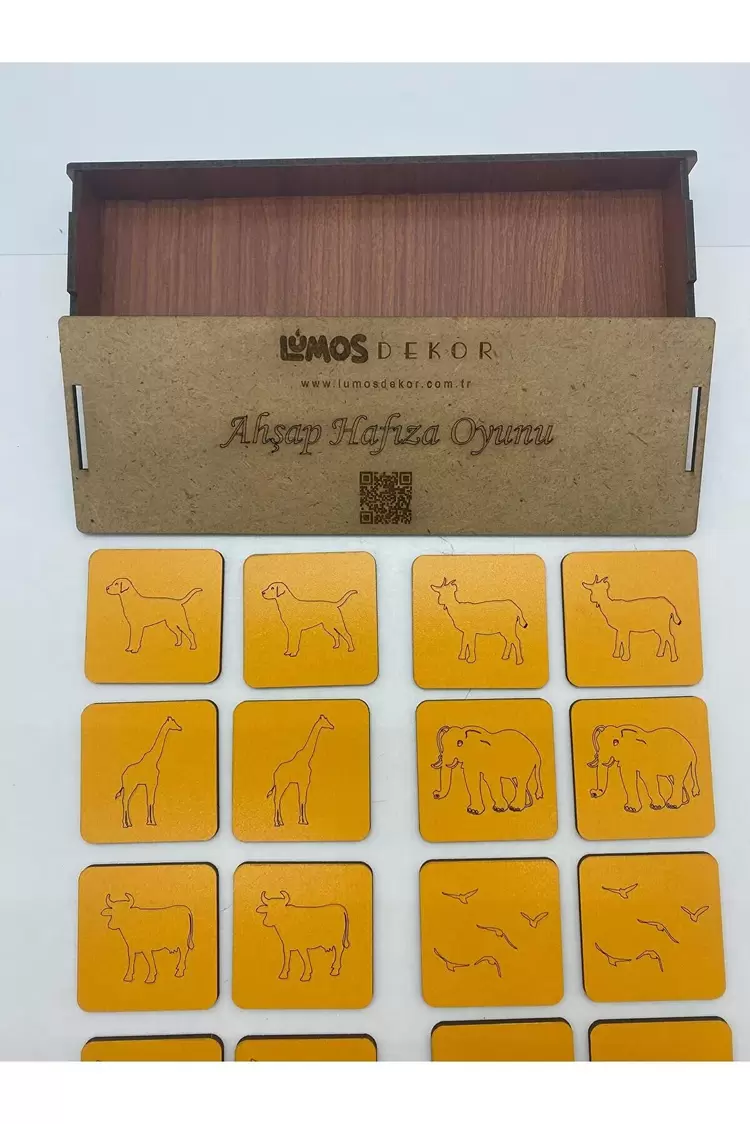 Ahşap Hafıza Geliştirme Oyunu (20 Parça)