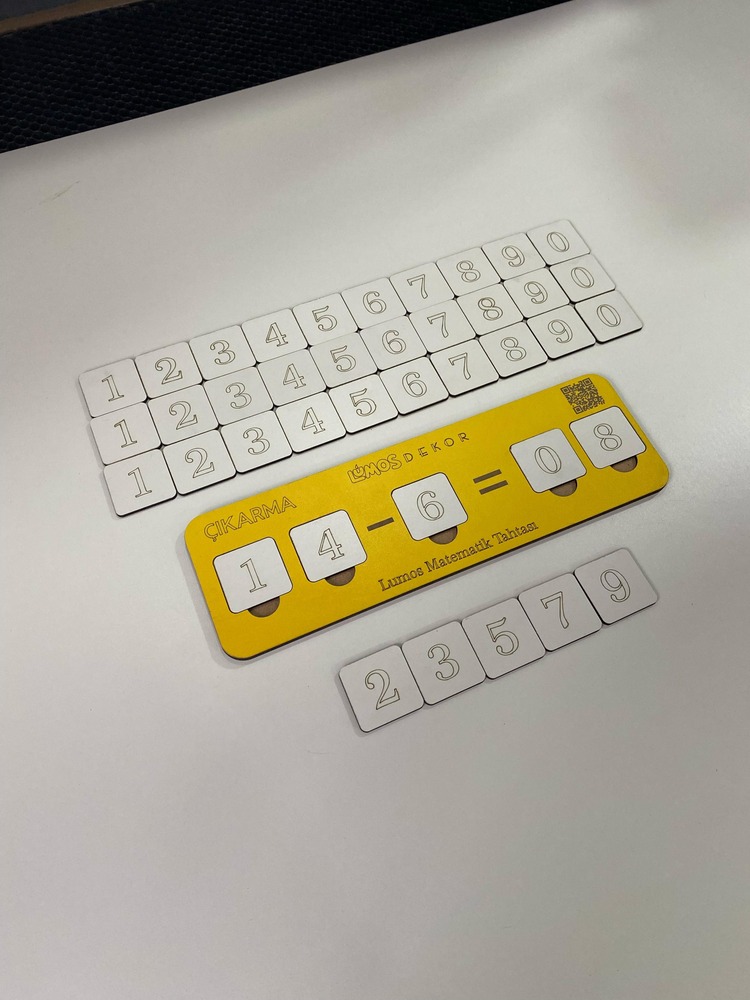 Ahşap Çıkarma İşlemi Çıkarmayı Öğreniyorum Puzzle Renk Sarı