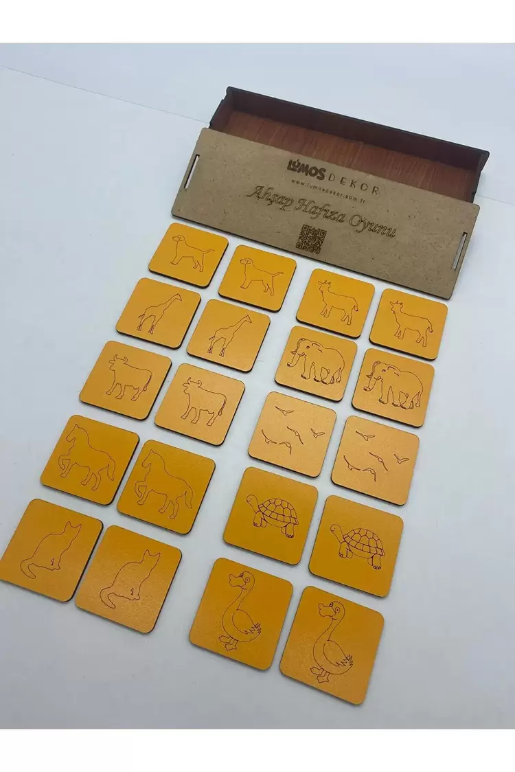 Ahşap Hafıza Geliştirme Oyunu (20 Parça)