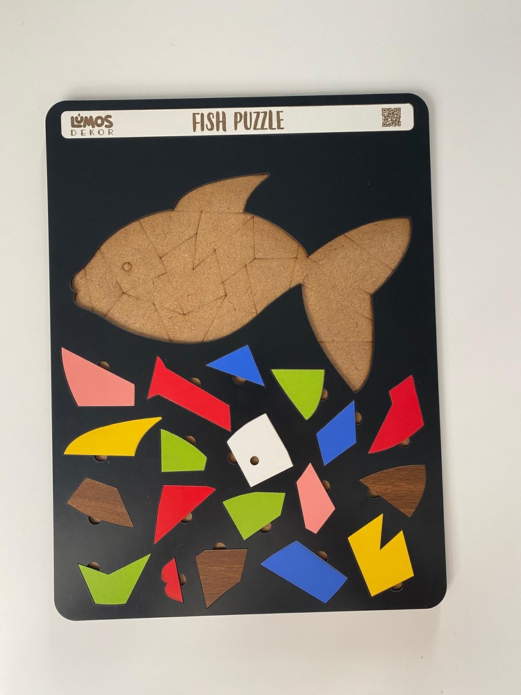 Fish Sevimli Balık Çocuklara Özel Yapboz Tablo