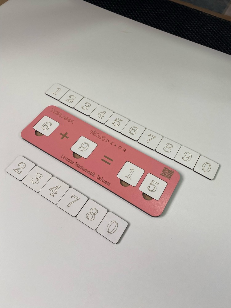 Ahşap Toplama İşlemi Toplamayı Öğreniyorum Puzzle Renk Pembe
