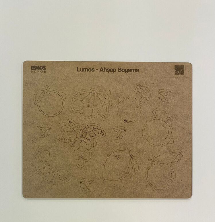 4'lü Ahşap Boyama Seti - 33x27 cm MDF - Eğitici ve Eğlenceli Çocuk Aktivite Panosu - Set 2