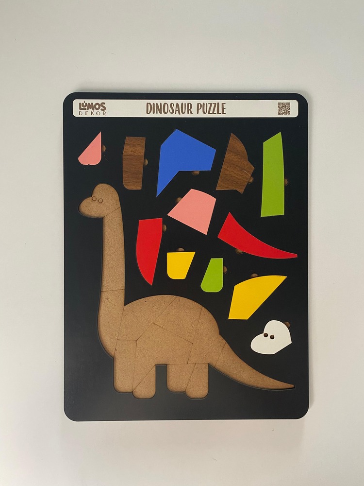 Dinosaur Sevimli Dinozor Çocuklara Özel Yapboz Tablo