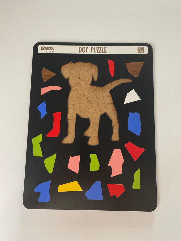 Dog Sevimli Köpek Çocuklara Özel Yapboz Tablo
