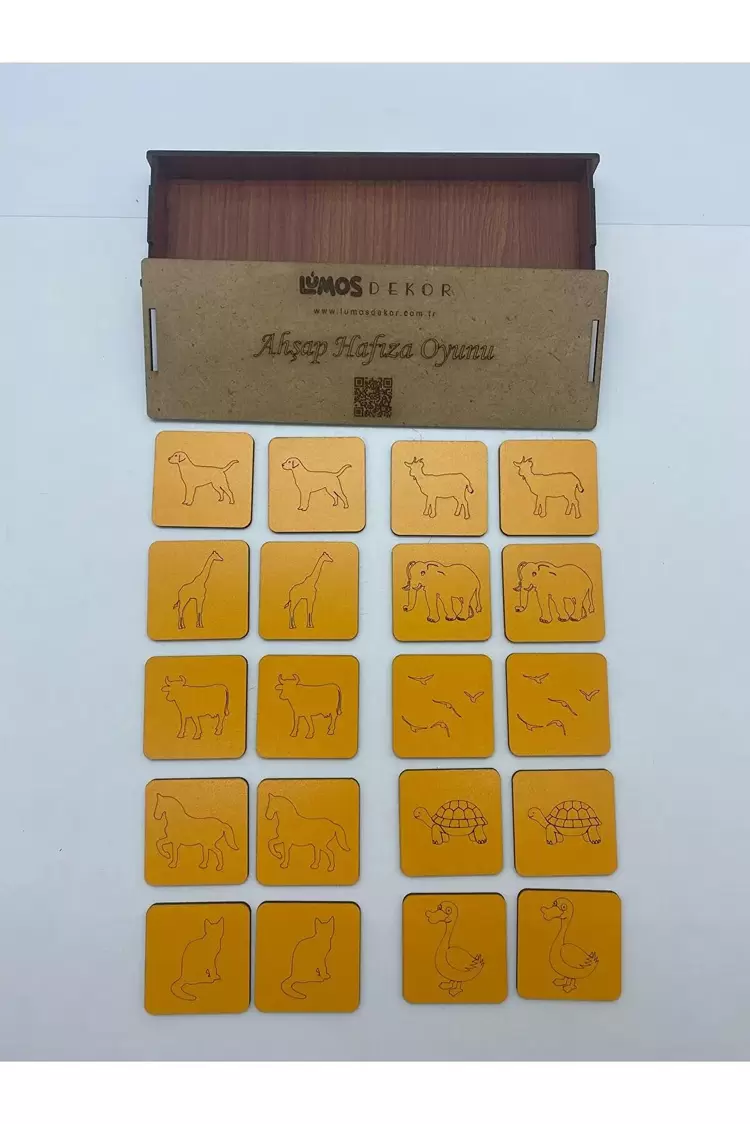 Ahşap Hafıza Geliştirme Oyunu (20 Parça)
